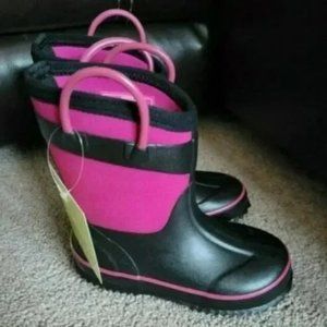 NEW Western Chief Pull Slip On Handle Waterproof Winter Snow Rain Boots Shoes 10